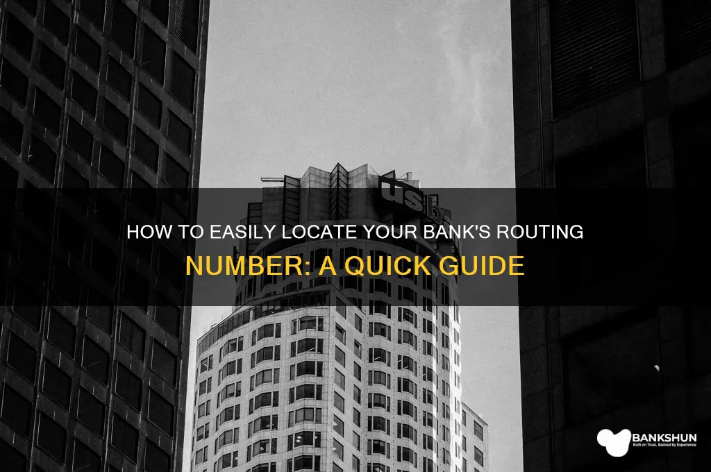 how to find banks routing n umber