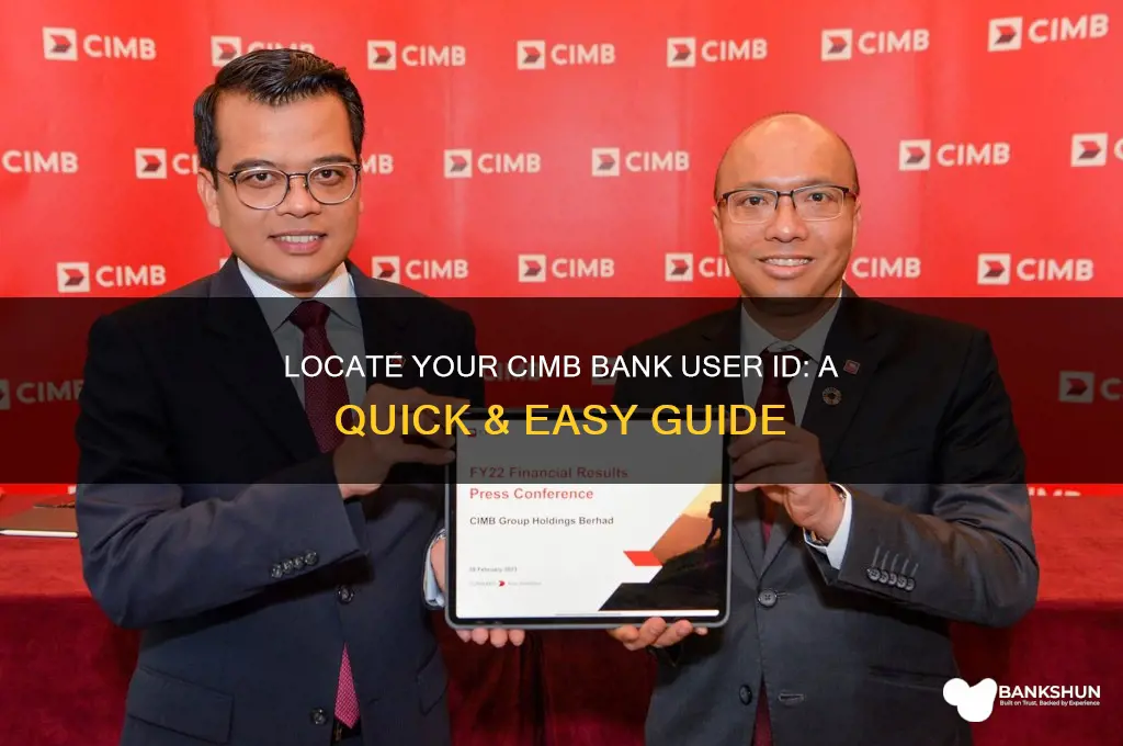how to find cimb bank user id