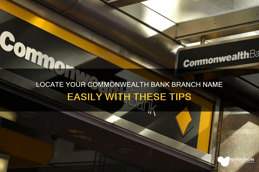 how to find commonwealth bank branch name