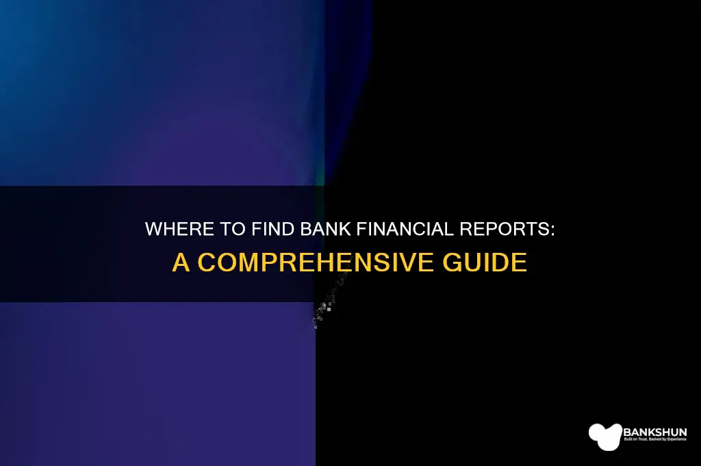 how to find financial reports for banks