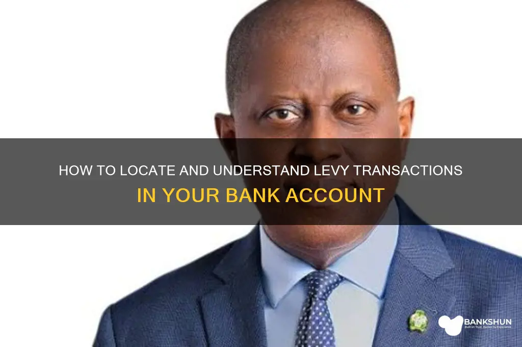 how to find levy in the bank
