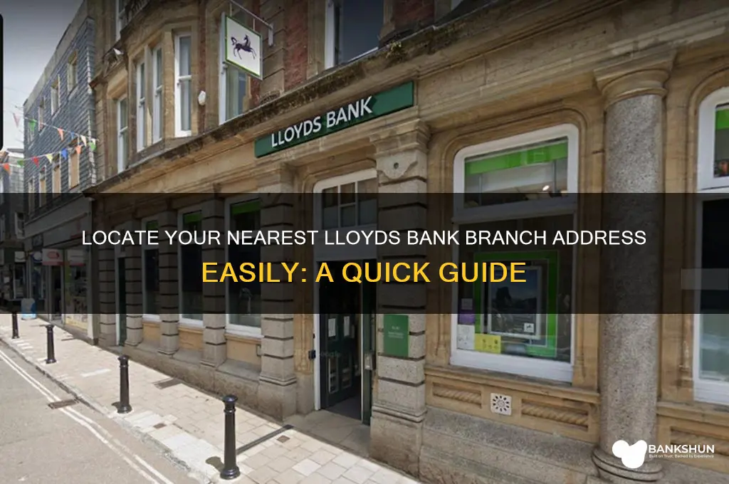 how to find lloyds bank branch address
