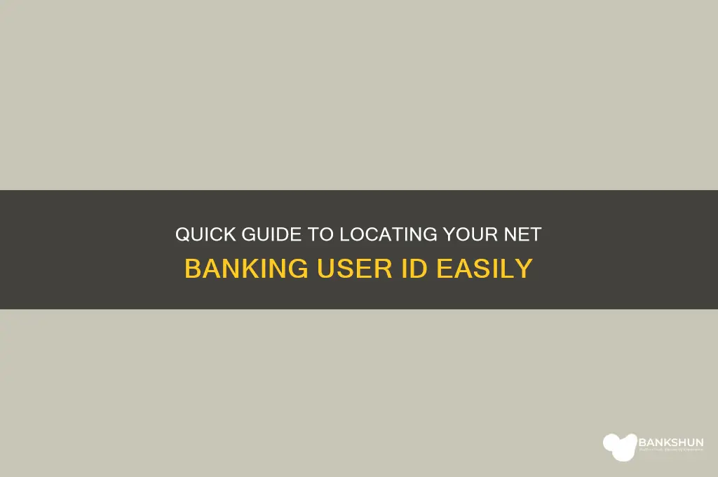 how to find net banking user id