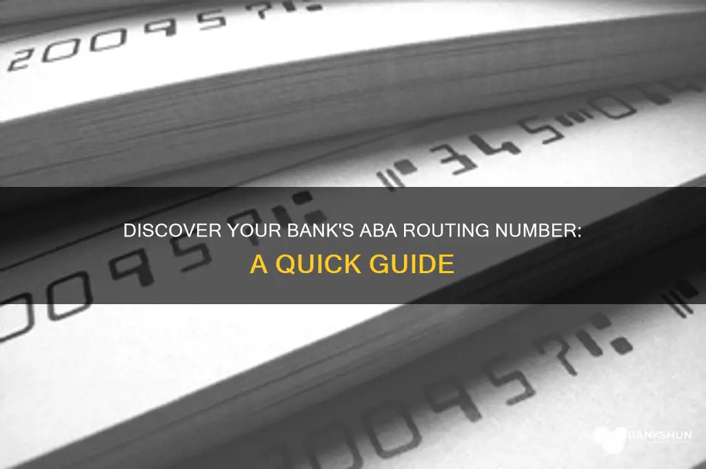how to find out my banks aba