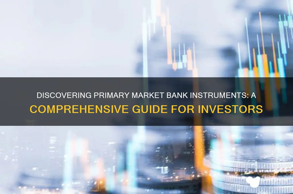 how to find primary market bank instriments