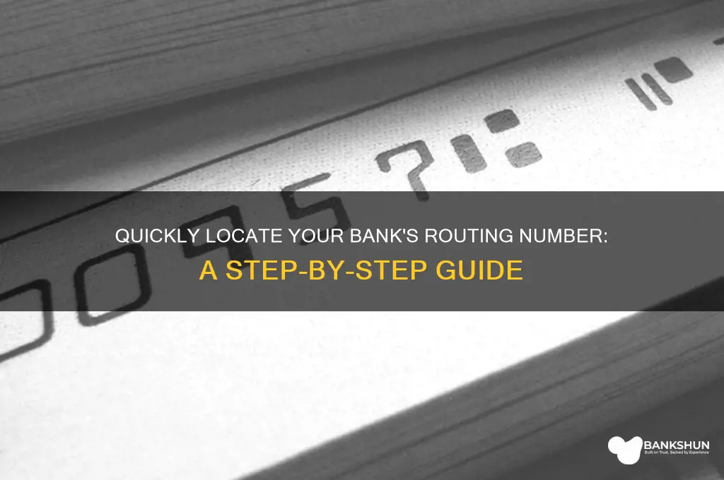 how to find routing numbers for banks