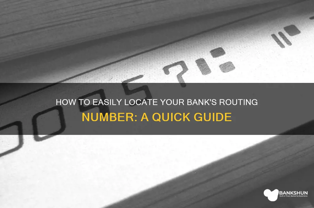 how to find routing numer of bank