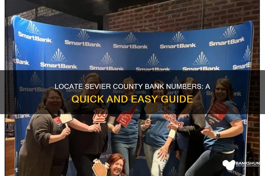 how to find sevier county bank numbers
