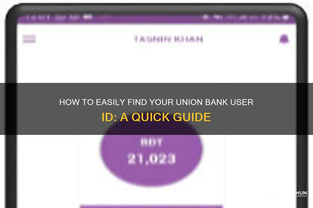 how to find union bank user id
