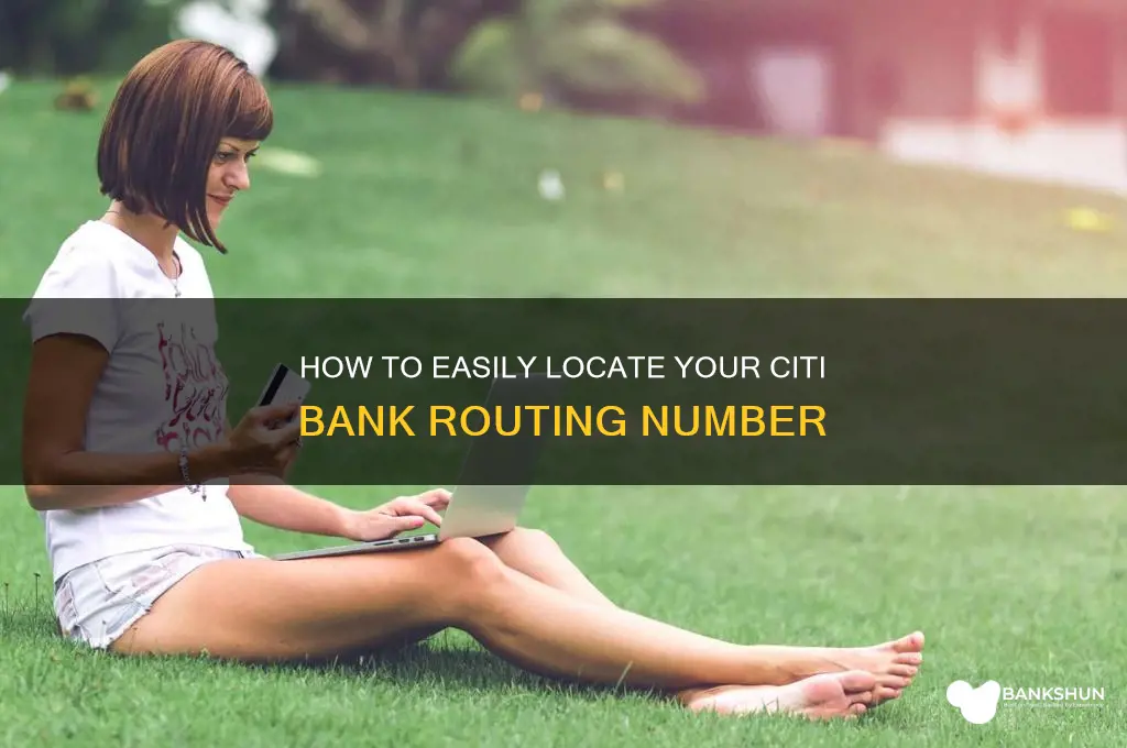 how to find your citi bank routing