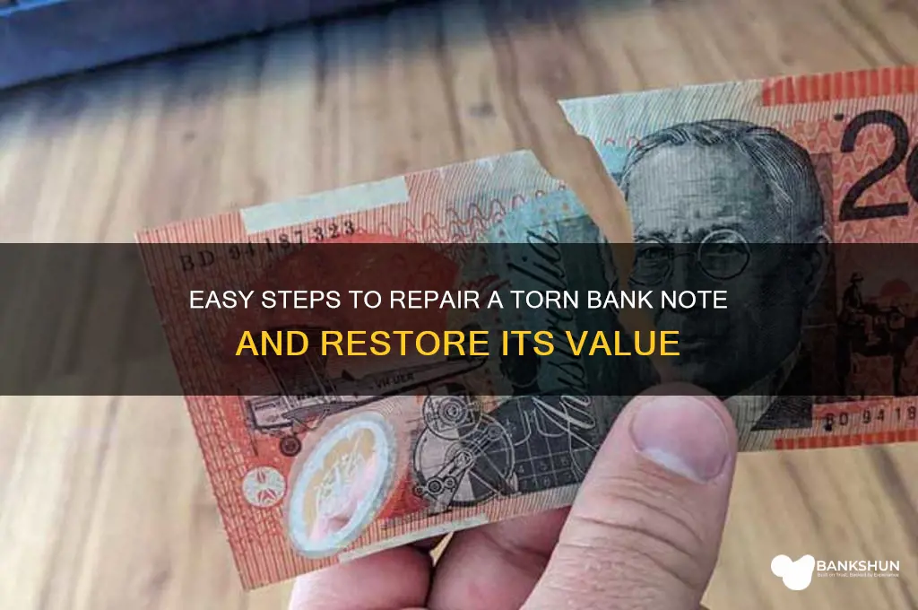 how to fix a ripped bank note