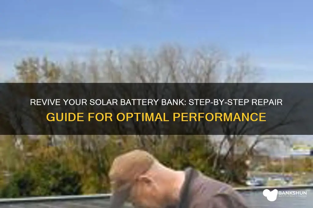 how to fix a solar battery bank