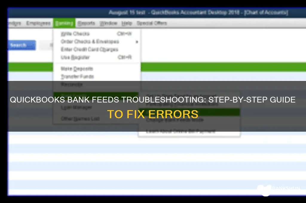 how to fix bank feeds in quickbooks
