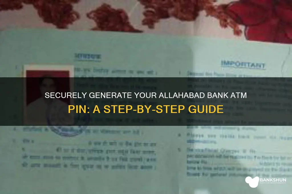how to generate atm pin allahabad bank