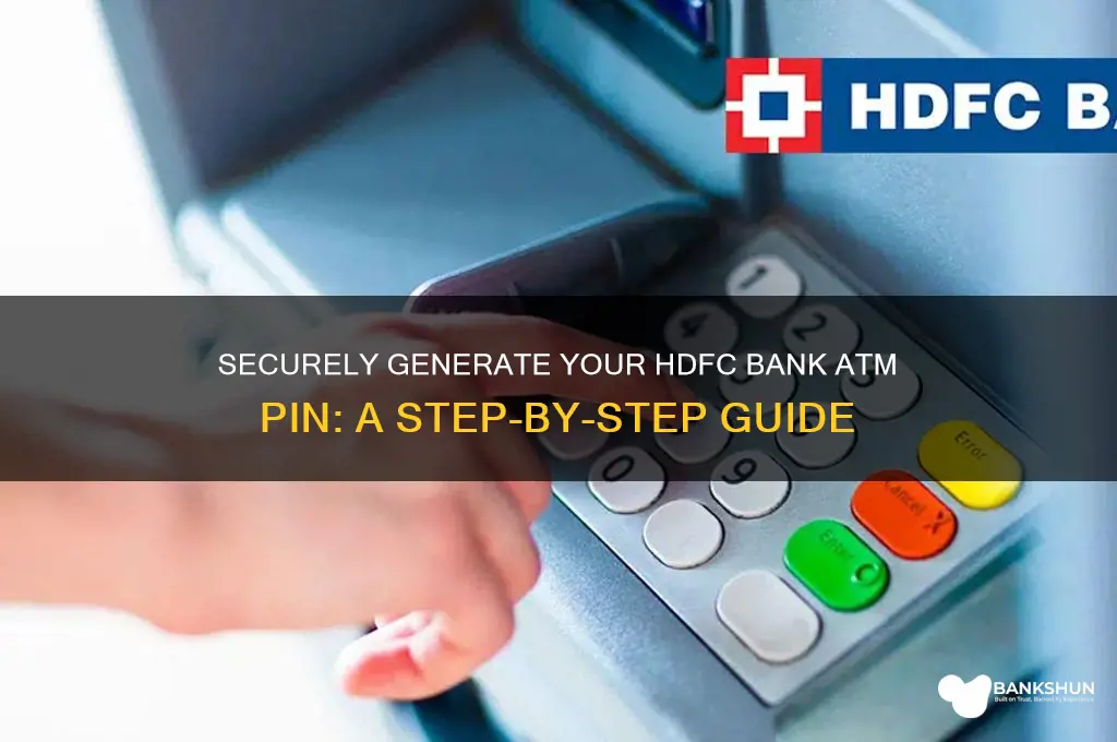 how to generate atm pin hdfc bank
