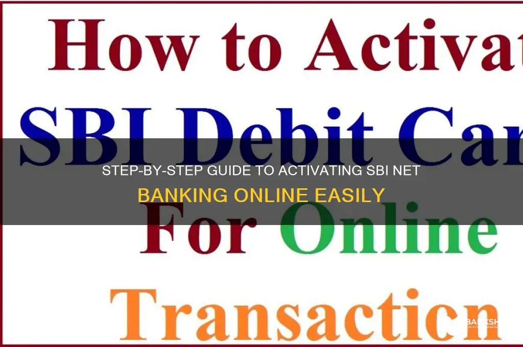 how to generate net banking in sbi