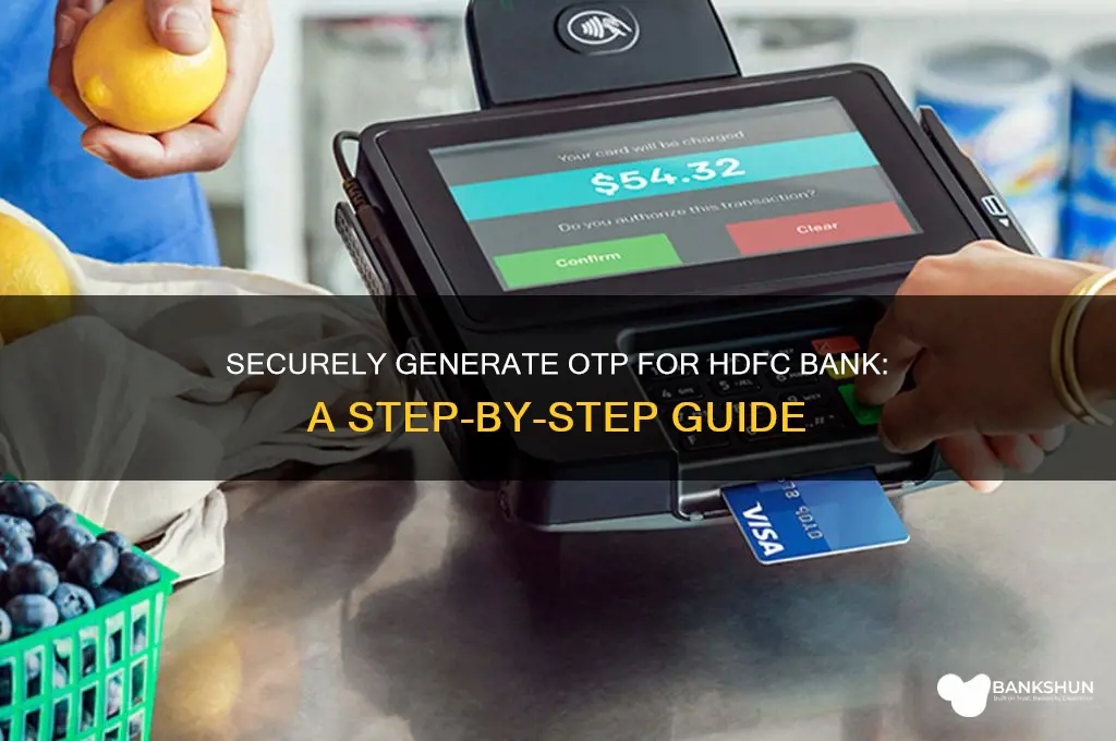 how to generate otp for hdfc bank