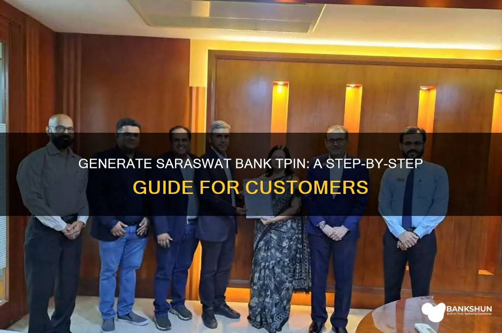 how to generate tpin for saraswat bank