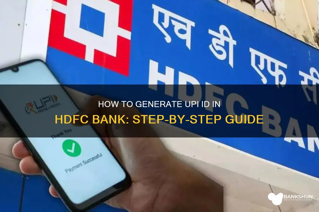 how to generate upi in hdfc bank