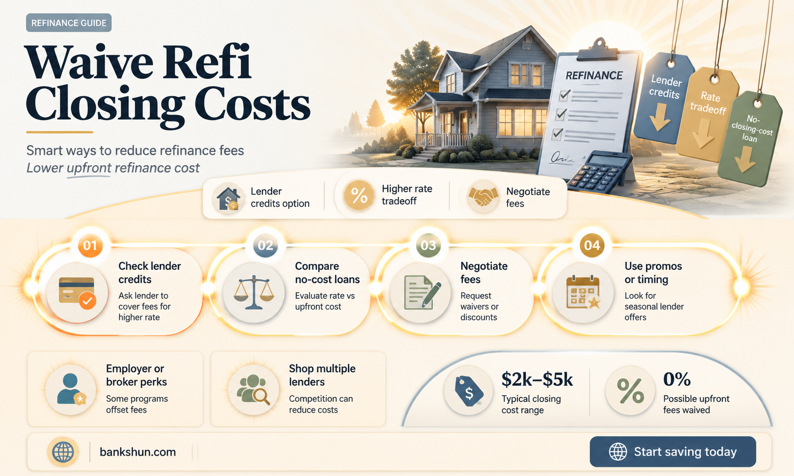 do banks waive closing costs on refinance