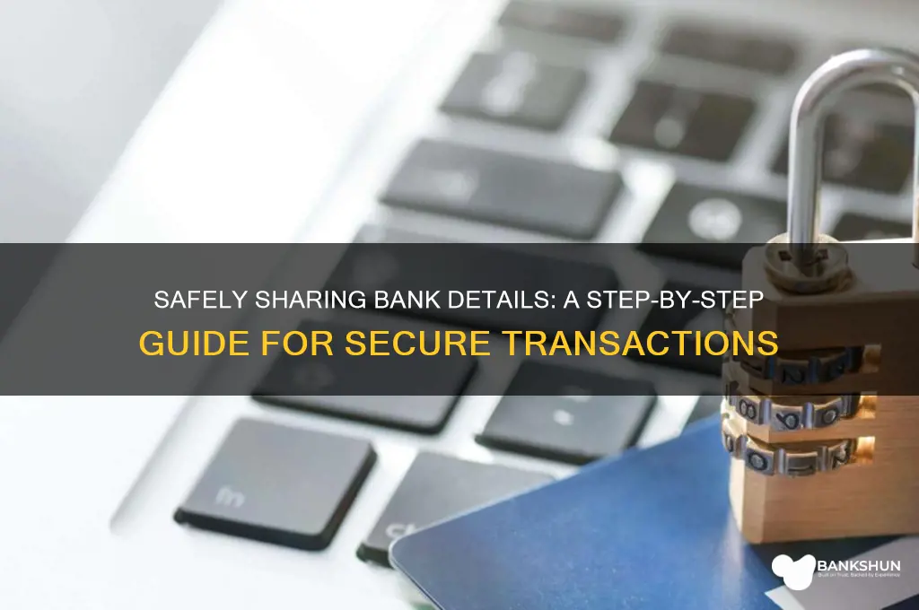 how to give bank details to someone