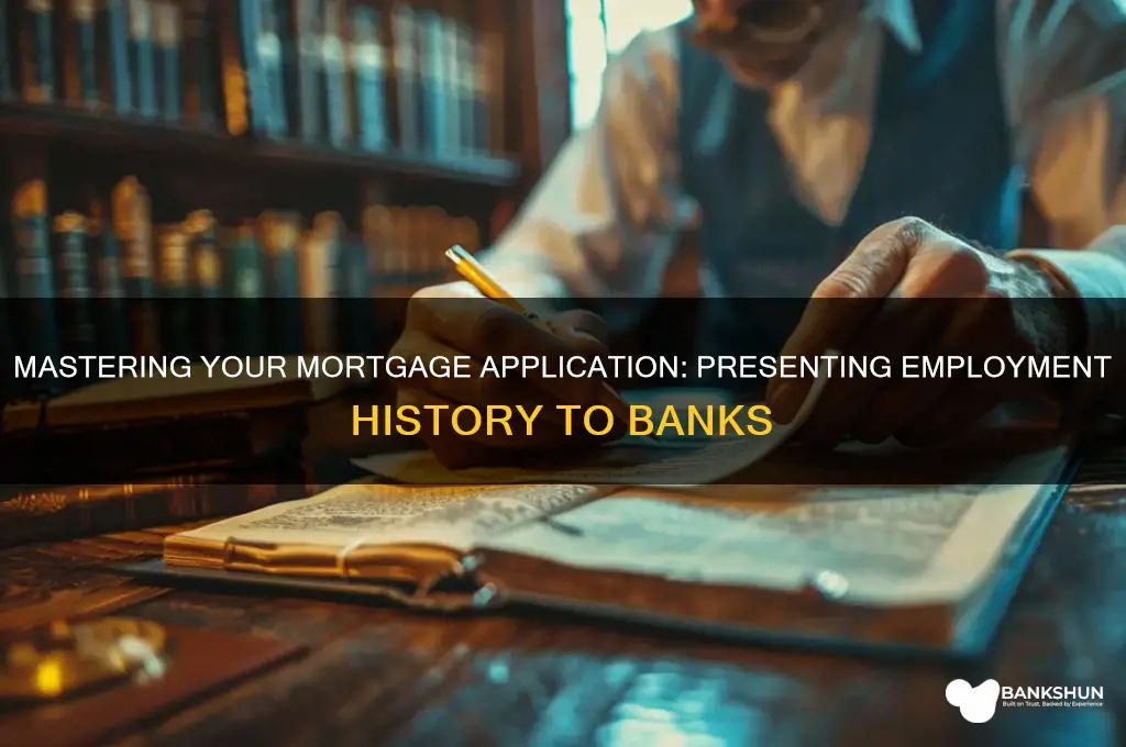 how to give bank mortgage employment history