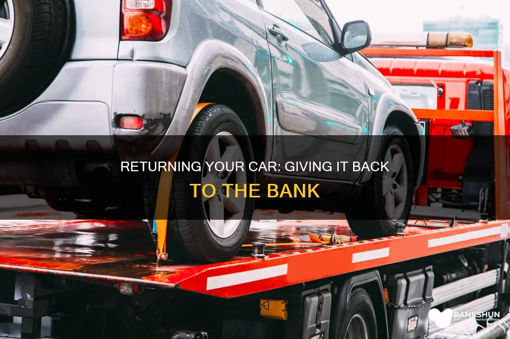 how to give car back to bank