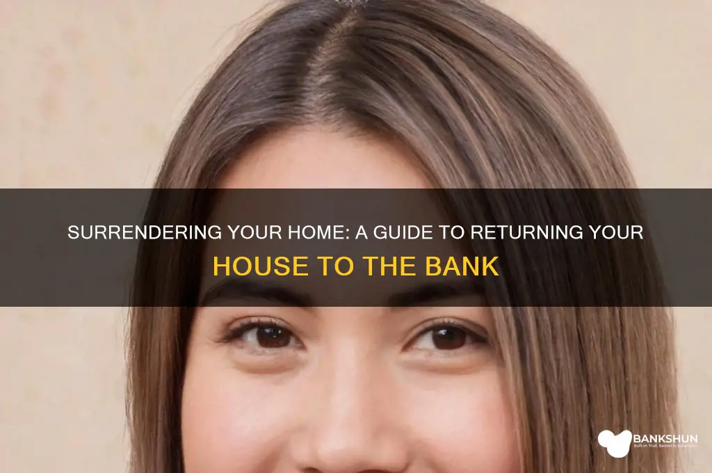 how to give house back to bank