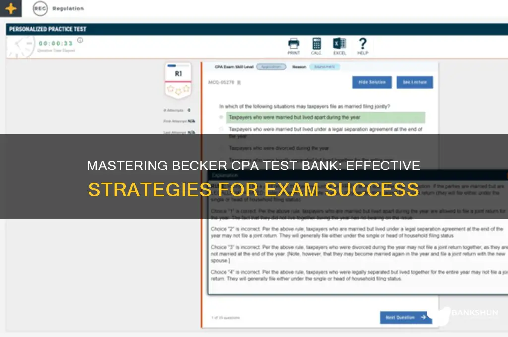 how to handle becker cpa test bank