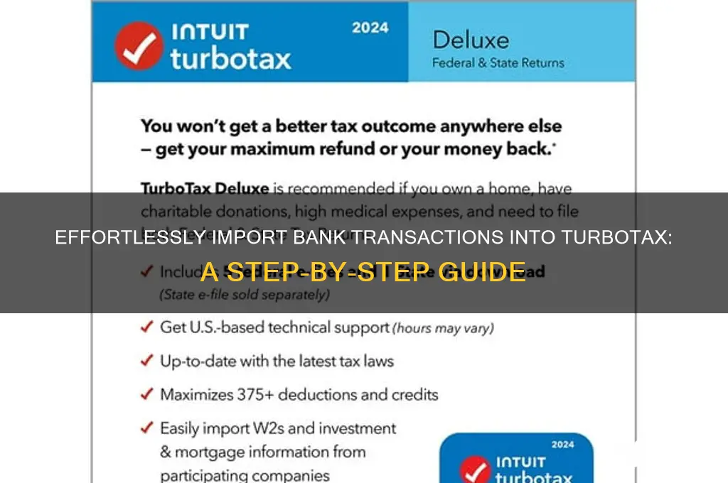 how to import bank transactions into turbotax
