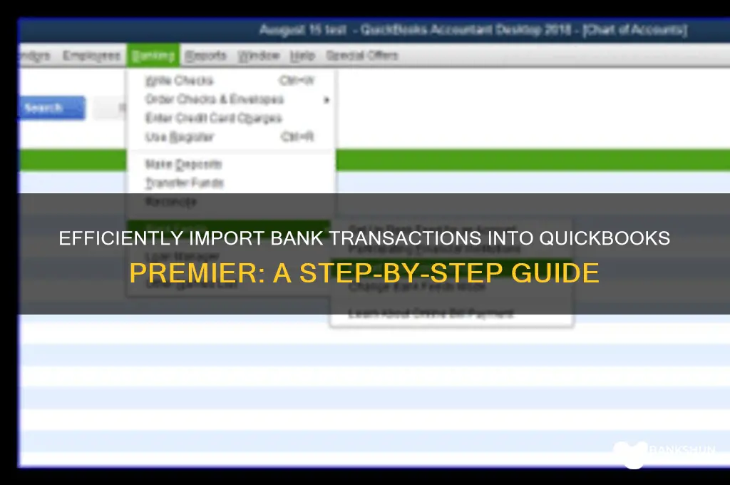 how to import bank transactions quickbooks premier