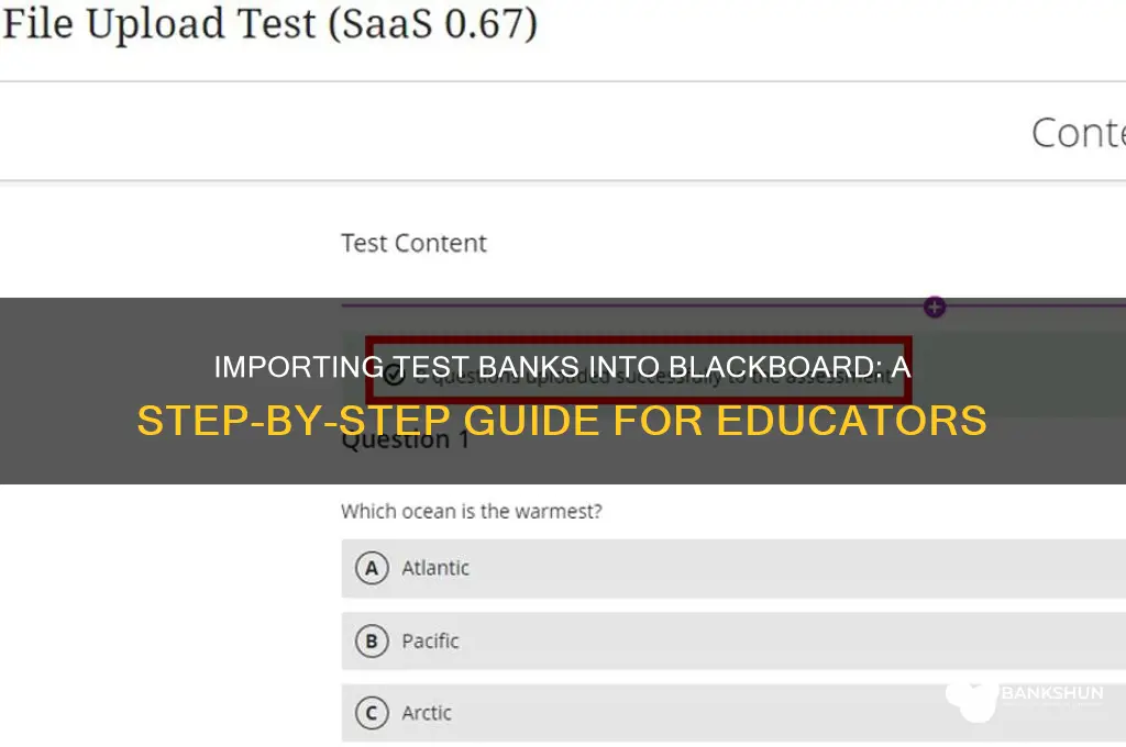 how to import test bank into blackboard
