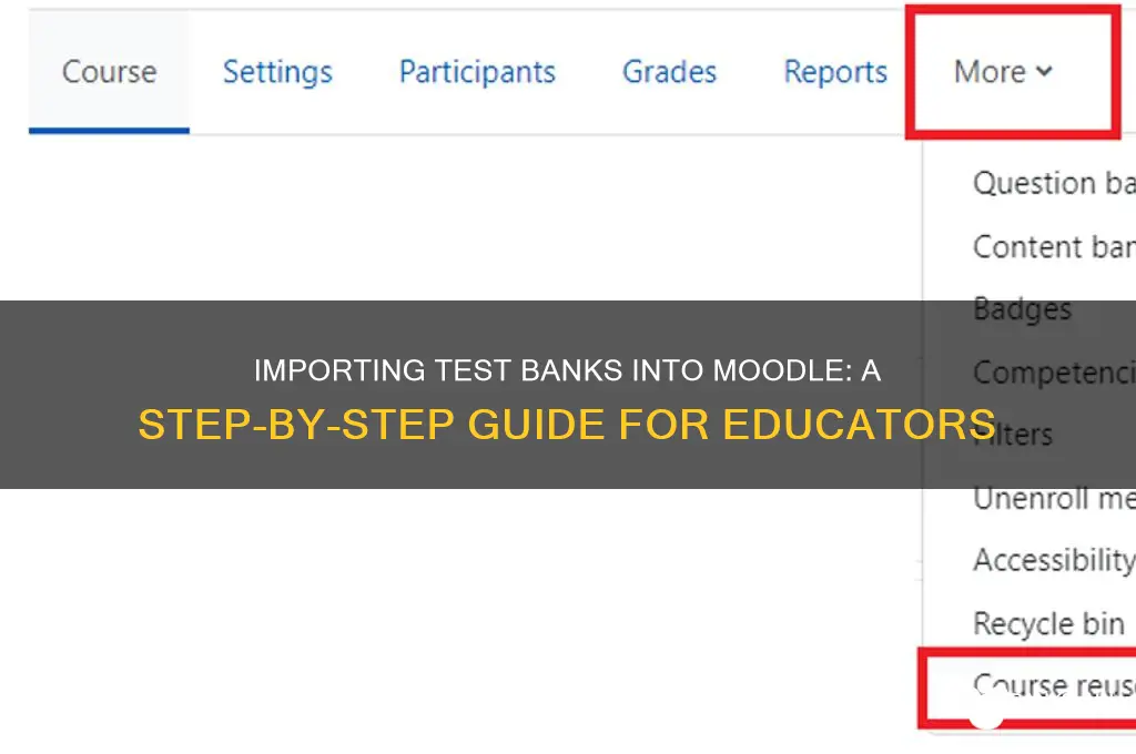 how to import test banks into moodle