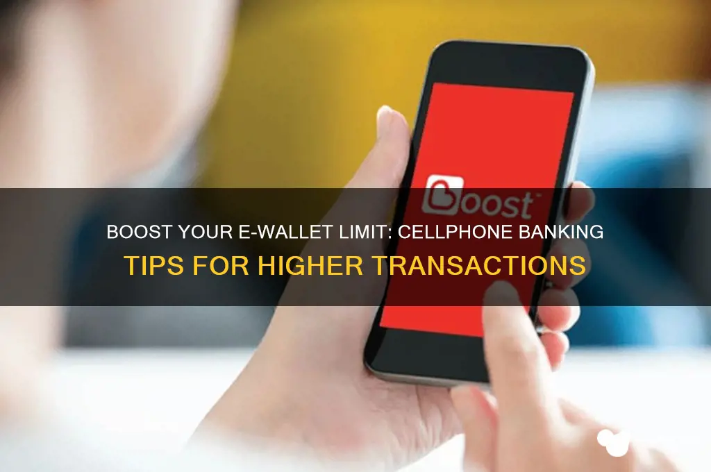 how to increase ewallet limit cellphone banking