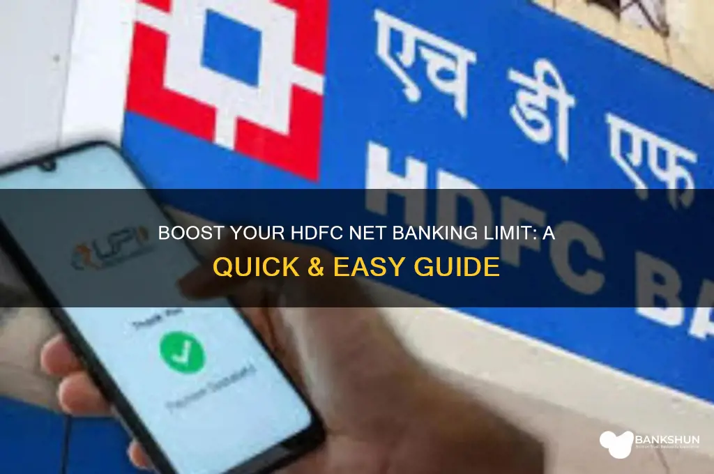 how to increase hdfc net banking limit