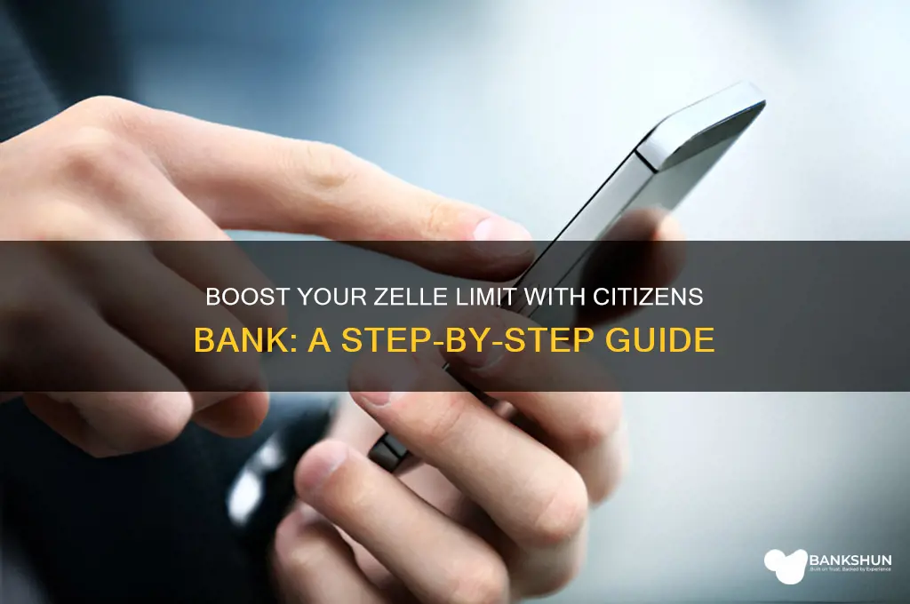 how to increase zelle limit citizens bank
