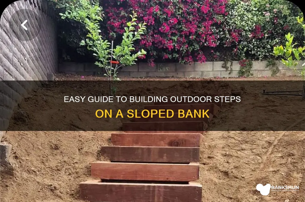 how to install outdoor steps up bank