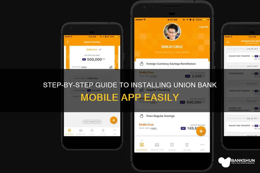 how to install union bank mobile app