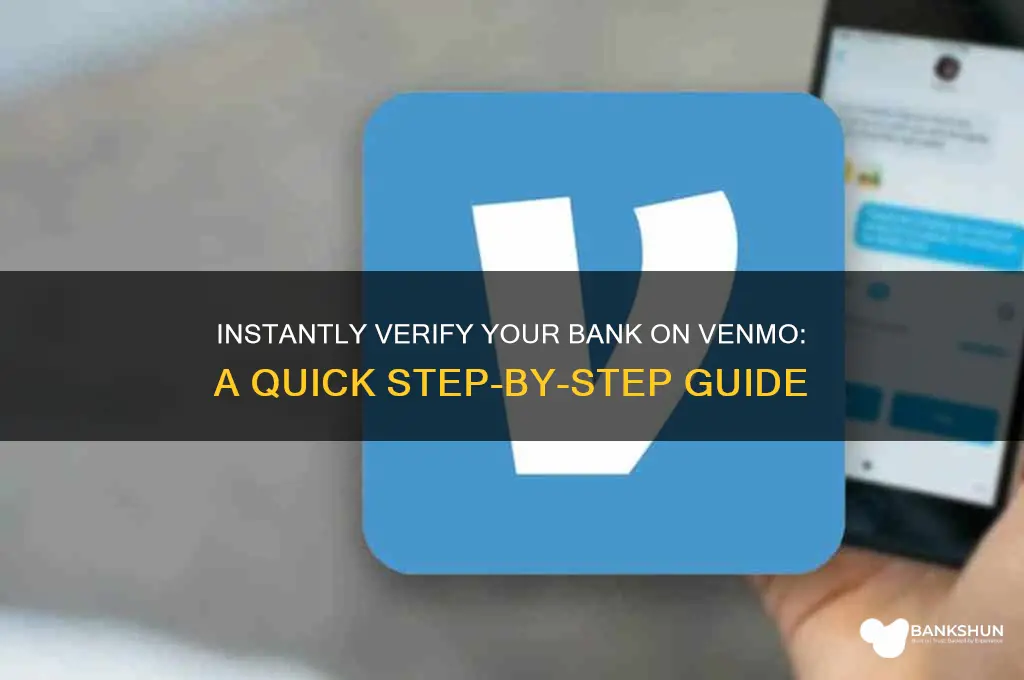 how to instantly verify bank in venmo