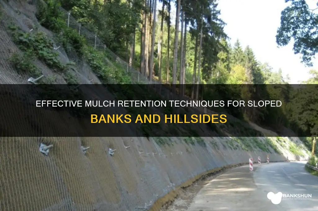how to keep mulch on a bank