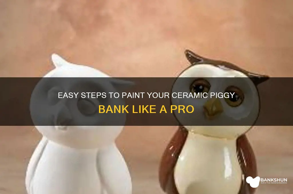 how to laint a cermamic piggy bank
