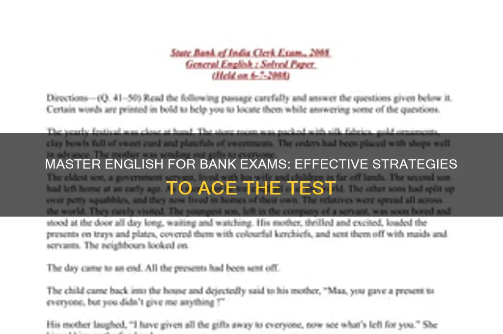 how to learn english for bank exams