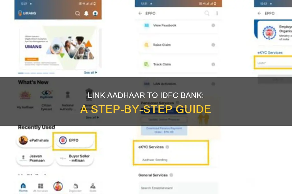 how to link aadhaar with idfc bank