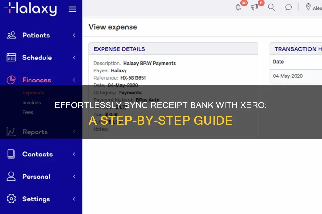 how to link receipt bank to xero