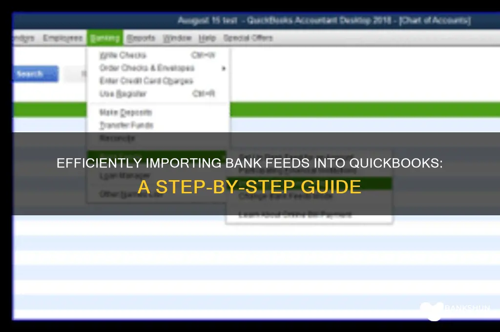 how to load bank feeds into quickbooks