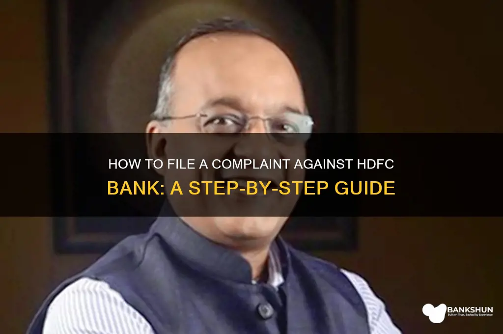how to lodge complaint against hdfc bank