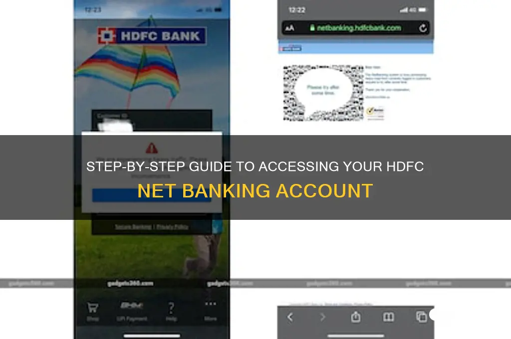 how to log in hdfc net banking