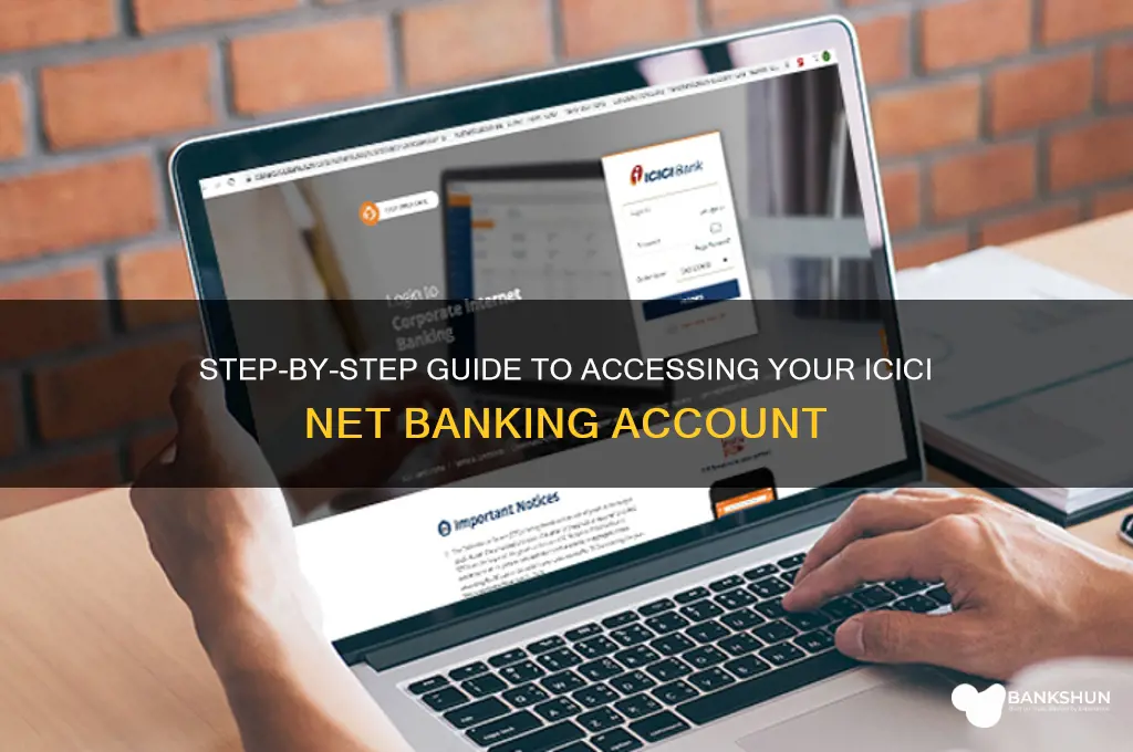 how to log in icici net banking