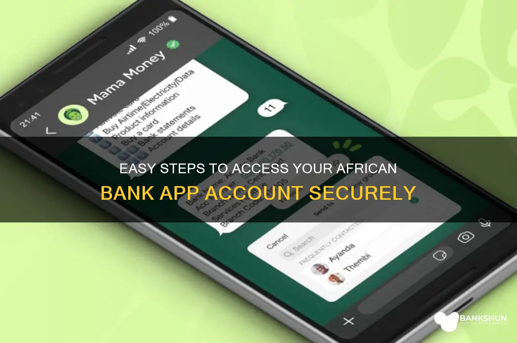 how to log into african bank app