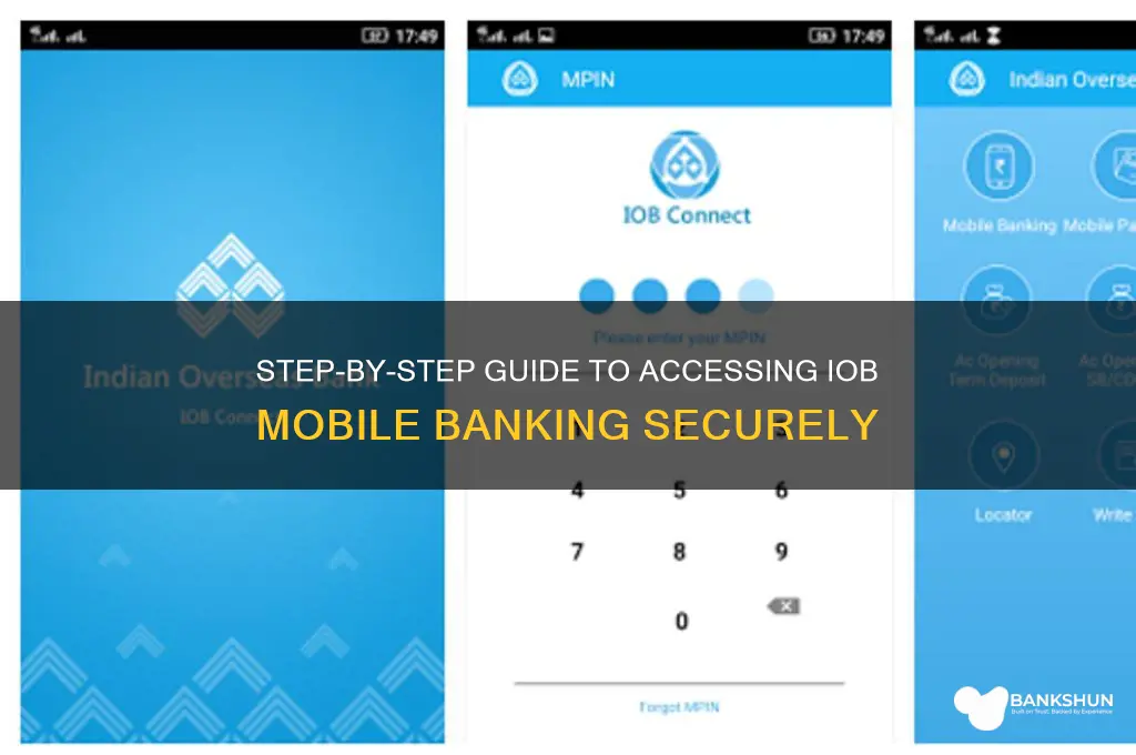 how to login mobile banking in iob